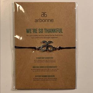 Arbonne Logo Bracelet Silver Tone Adjustable